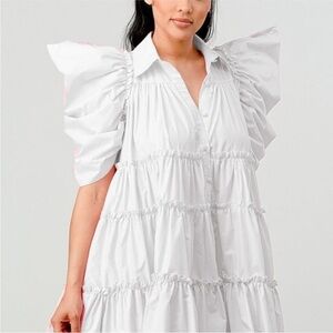 Forever 21| Girl Soul White Puff Sleeve Dress